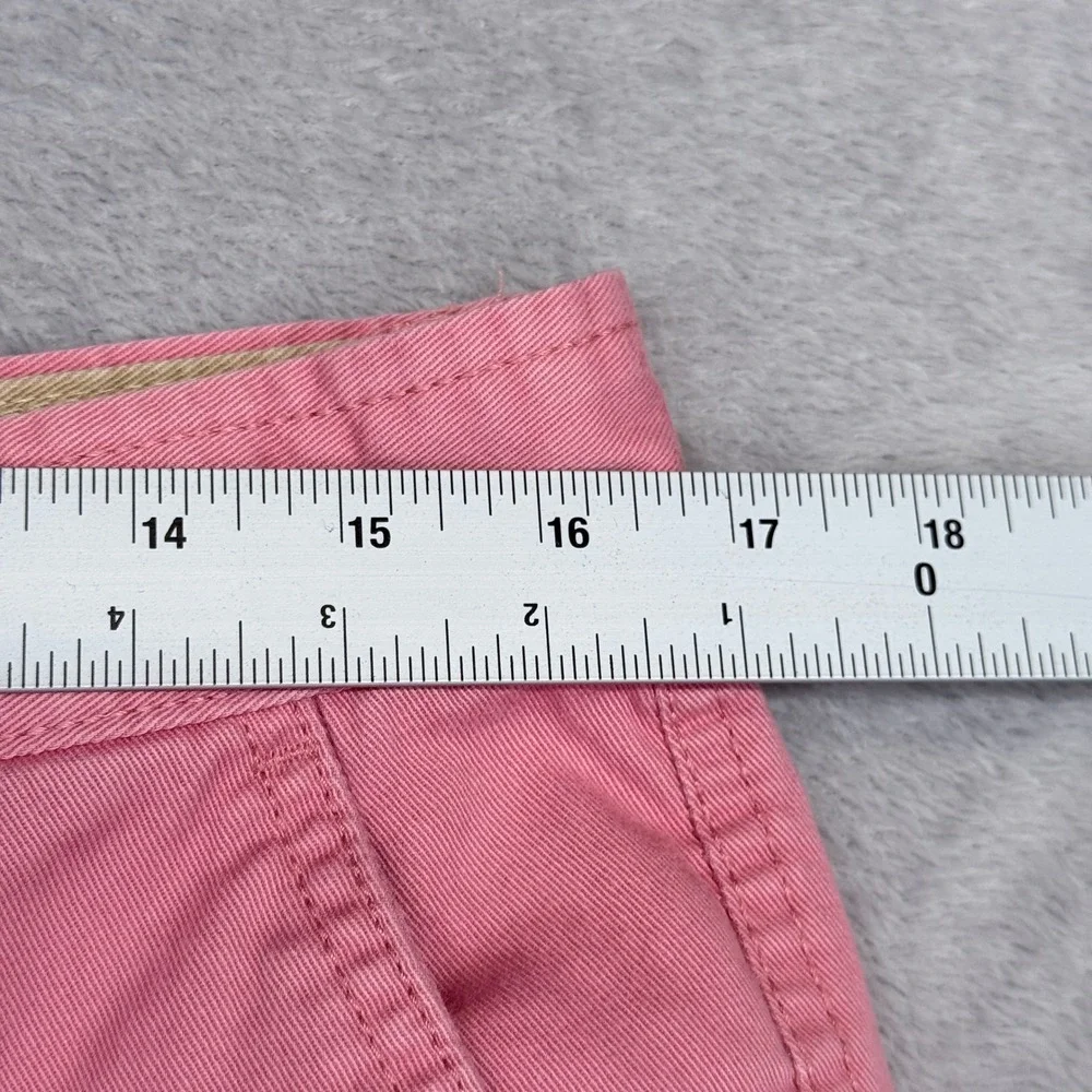 IZOD Saltwater Chino Shorts Mens 33 Pink Cotton Flat Front 45SH128633